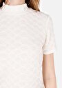 thumb-Afficher les détails de T-shirt À Manches Courtes Blanc Slim Fit Droit Femme