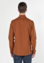 thumb-Afficher les détails de Chemise À Manches Longues Marron Slim Fit   Homme