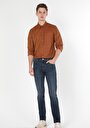 thumb-Afficher les détails de Chemise À Manches Longues Marron Slim Fit   Homme