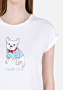 thumb-Afficher les détails de T-shirt À Manches Courtes Blanc Regular Fit Imprimé Femme