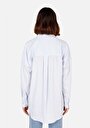thumb-Afficher les détails de Chemise À Manches Longues Bleu Relaxed Fit Rayé Polyester Femme