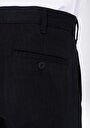 thumb-Afficher les détails de Pantalon Noir Düz Paça Medium Rise En Jacquard Wıde Fit Homme