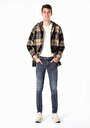 thumb-Afficher les détails de 041 Danny Pantalon Bleu Foncé Slim Leg  En  Slim Fit Homme
