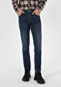 thumb-Afficher les détails de 041 Danny Pantalon Bleu Foncé Slim Leg  En  Slim Fit Homme