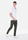 thumb-Afficher les détails de Pantalon Vert Straight Leg Medium Rise En Gabardine Slim Fit Homme