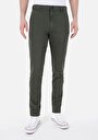 thumb-Afficher les détails de Pantalon Vert Straight Leg Medium Rise En Gabardine Slim Fit Homme
