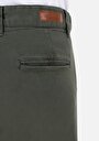 thumb-Afficher les détails de Pantalon Vert Straight Leg Medium Rise En Gabardine Slim Fit Homme