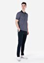 thumb-Afficher les détails de Pantalon  Straight Leg Medium Rise En Gabardine Slim Fit Homme