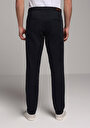 thumb-Afficher les détails de Pantalon Marine Straight Leg Medium Rise En Gabardine Slim Fit Homme