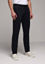 thumb-Afficher les détails de Pantalon Marine Straight Leg Medium Rise En Gabardine Slim Fit Homme