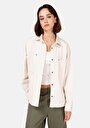 thumb-Afficher les détails de Chemise À Manches Longues Ecru Relaxed Fit Droit Sergé Femme
