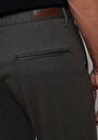 thumb-Afficher les détails de Pantalon Vert Straight Leg Medium Rise En Gabardine Slim Fit Homme