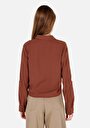 thumb-Afficher les détails de Chemise À Manches Longues Marron Regular Fit Droit Ratière Femme