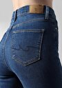 thumb-Afficher les détails de 760 Diana Pantalon Bleu   En  Skinny Fit Femme