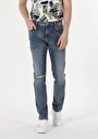 thumb-Afficher les détails de 044 Karl Pantalon Bleu Straight Leg  En  Straight Fit Homme