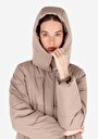 thumb-Afficher les détails de Veste Beige Regular Fit Manches Longues  Polyester Femme