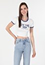 thumb-Afficher les détails de T-shirt À Manches Courtes Blanc   Femme