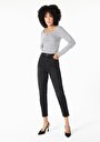 thumb-Afficher les détails de 896  Maria Pantalon Noir Tapered Leg  En  Mom Fit Femme