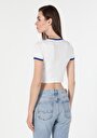 thumb-Afficher les détails de T-shirt À Manches Courtes Blanc   Femme