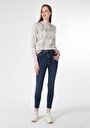 thumb-Afficher les détails de 760 Diana Pantalon Bleu   En  Skinny Fit Femme
