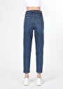 thumb-Afficher les détails de 896  Maria Pantalon Bleu   En  Mom Fit Femme