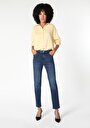 thumb-Afficher les détails de 703 Carla Pantalon Denim   En  Slim Fit Femme