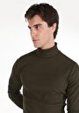 thumb-Afficher les détails de T-shirt À Manches Longues Kaki Slim Fit  Homme