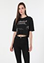 thumb-Afficher les détails de T-shirt À Manches Courtes Noir   Femme