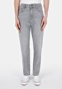 thumb-Afficher les détails de 046 Marco Pantalon Gris Düz Paça Medium Rise En Jean Loose Straight Fit Homme