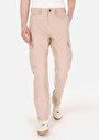thumb-Afficher les détails de Pantalon Beige Düz Paça Medium Rise En Sergé Comfort Fit Homme