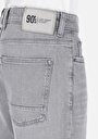 thumb-Afficher les détails de 046 Marco Pantalon Gris Düz Paça Medium Rise En Jean Loose Straight Fit Homme