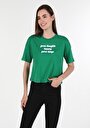 thumb-Afficher les détails de T-shirt À Manches Courtes Vert   Femme