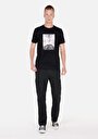 thumb-Afficher les détails de Pantalon Noir Düz Paça Medium Rise En Sergé Comfort Fit Homme
