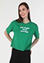 thumb-Afficher les détails de T-shirt À Manches Courtes Vert   Femme