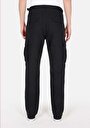 thumb-Afficher les détails de Pantalon Noir Düz Paça Medium Rise En Sergé Comfort Fit Homme