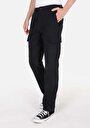 thumb-Afficher les détails de Pantalon Noir Düz Paça Medium Rise En Sergé Comfort Fit Homme
