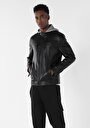 thumb-Afficher les détails de Veste Pu Noir   Slim Fit Homme