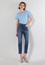thumb-Afficher les détails de 891 Maya Pantalon Denim   En  Slim Fit Femme