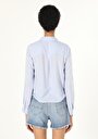 thumb-Afficher les détails de Chemise À Manches Longues Bleu Slim Fit   Femme
