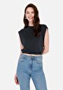 thumb-Afficher les détails de T-shirt À Manches Courtes Anthracite Regular Fit Droit Femme