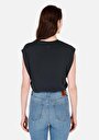 thumb-Afficher les détails de T-shirt À Manches Courtes Anthracite Regular Fit Droit Femme